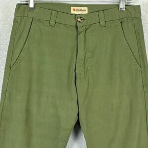 Mollusk California Boat Pants Mens 30 Green Elastic Chino Preppy Outdoors USA